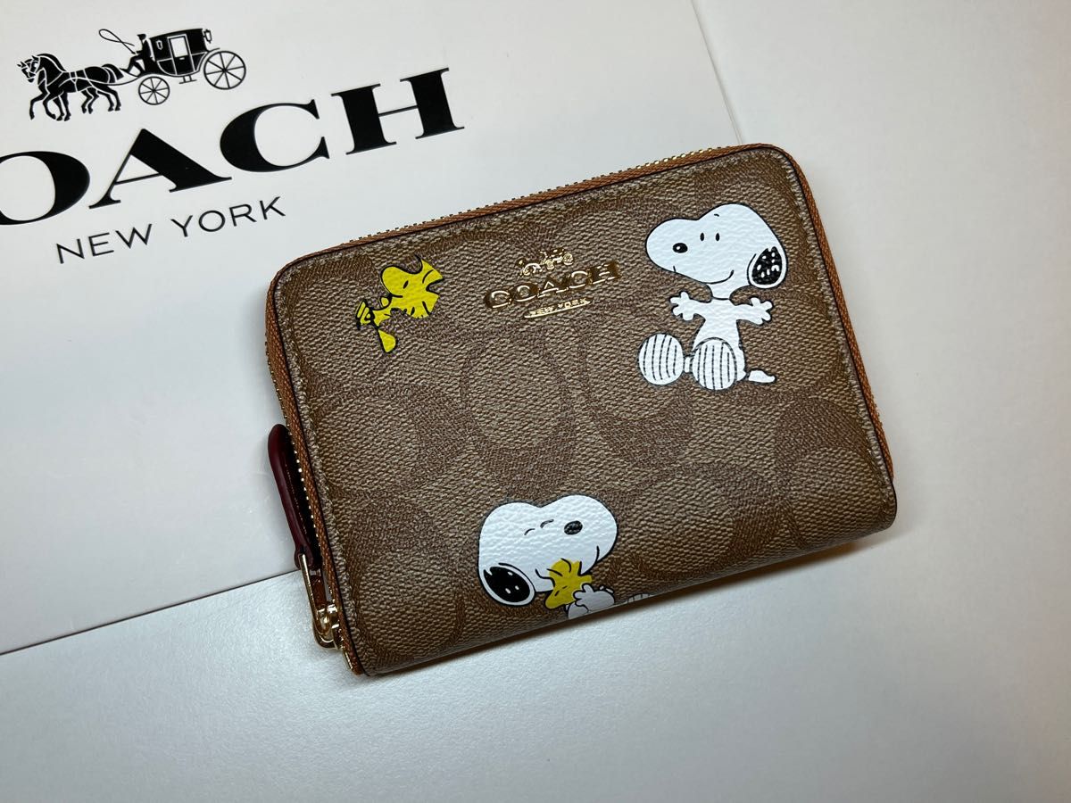 コーチ COACH 長財布 スヌーピーコラボ ラウンドファスナーウォレット