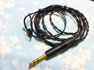 SENNHEISER IE8 IE80 IE80S 用ケーブル HPC-26T V2 Shure掛仕様 200cm 長め 6.3mm 標準プラグ Neutrik NP3X-B ( XLR 4ピン 3.5mm 対応可