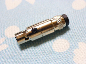 2.5mm4極 (メス) → RHA Dacamp L1 miniXLR 4ピン 変換アダプタ 一体型タイプ 高品質 銀色ver 4N純銀撚り線