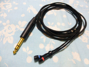 SENNHEISER IE8 IE80 IE80S 用ケーブル MOGAMI 2799 200cm 長め 6.3mm 標準プラグ Neutrik NP3X-B ( Shure掛仕様 XLR 4ピン 3.5mm 対応可