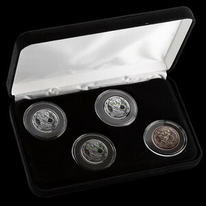 [ written guarantee * capsule with a self-starter ] 2022 year ( new goods )ga-na[ extraterrestrial * Alien ] original silver 1/2 ounce 4 sheets silver coin set 