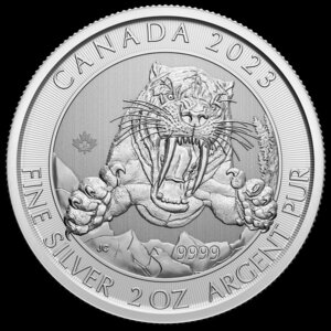 [ written guarantee * capsule with a self-starter ] 2023 year ( new goods ) Canada ice river period series [smiro Don Saber toe s cat ] original silver 2 ounce silver coin 