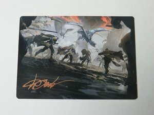 MTG 美品 【ドミナリアへの侵攻（6/81）】 （箔押しサイン入りアートカード） 機械兵団の進軍 MOM 英 1枚迄