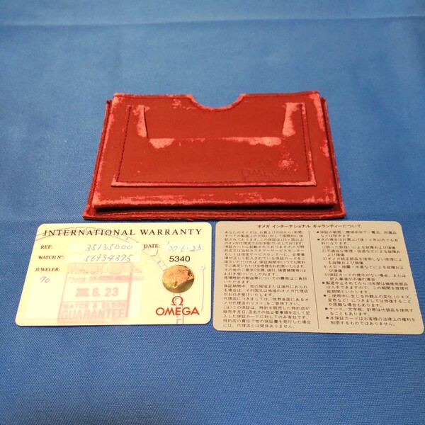 OMEGA オメガ 国際 保証書 Speedmaster Date スピード マスター 正規品 5340 スウォッチ グループ ジャパン 輸入品 純正 付属 3点 セット