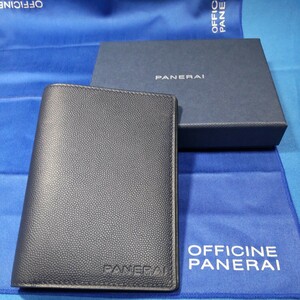 OFFICINE PANERAI regular passport case card inserting pocketbook cover Panerai with logo exclusive use box attaching not for sale Novelty navy blue navy case 