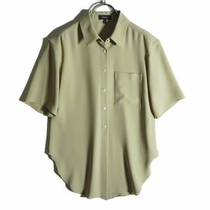 H7086f6 Vtheory theory V georgette Short sleeve blouse beige P / short sleeves shirt lady's sa Marcia tsu spring summer 