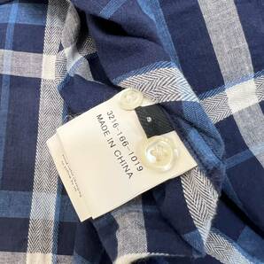 美品 ユナイテッド アローズ 半袖シャツ authentic wear 綿100% S 青 ブルー チェックの画像6