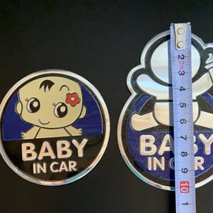 BABY IN CAR ステッカー ２枚セット ベビーインカー 赤ちゃん シール 赤ちゃん乗ってます 子供 アクセサリー カーステッカーの画像6