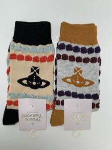 vivienne westwood ヴィヴィアンウエストウッド レディースソックス TOWEL DOT ORB クルーソックス タオルドットオーブ370 970 2点新品