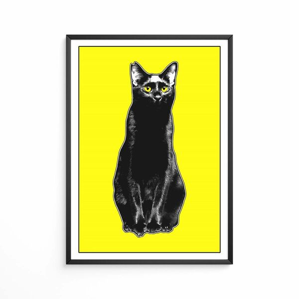 (アートポスター)猫全身