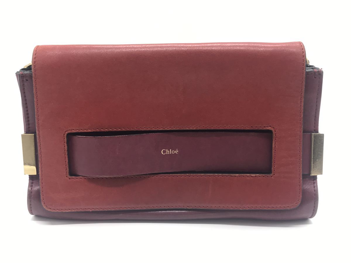 ✨未使用に近い✨クロエ ショルダーバッグ C金具 クロコ型押し