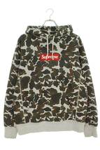 シュプリーム SUPREME 12AW Box Logo Pullover サイズ:L ボックスロゴカモフラ柄プルオーバーパーカー 中古 OM10_画像1