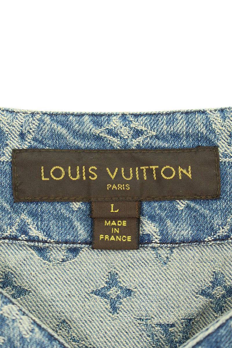シュプリーム ルイヴィトン 17AW LV Jacquard Denim Baseball Jersey