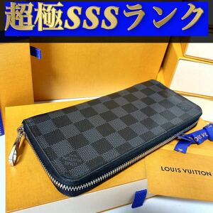 274【超極ＳＳＳランク】★最新★ルイヴィトン★ジップ 長財布 ヴェルティカル ダミエ グラフィット★正規品★