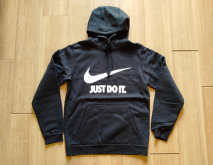 ナイキ NIKE パーカー 黒 ブラック S just do it