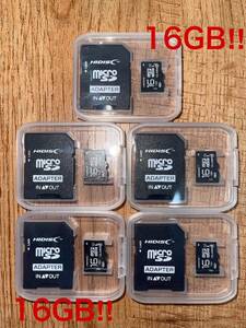 microSD карта 16GB[5 шт. комплект ] (SD карта как . использование возможность!)