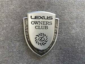 レクサス LEXUS メタルカーエンブレム 車用デカール 飾り 金属ステッカー シール バッジ ドレスアップ 1個 シルバー 08番