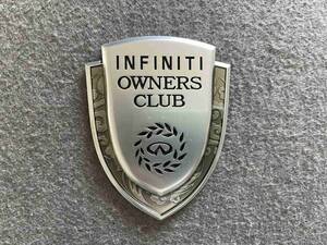 インフィニティ INFINITI メタルカーエンブレム 車用デカール 飾り 金属ステッカー シール バッジ ドレスアップ 1個 シルバー 32番