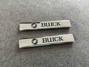 ビュイック BUICK カーステッカー プレート 金属製 車用デカール エンブレム フェンダーバッジ シール 送料無料 2枚セット　F16番