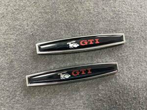 フォルクスワーゲン GTI 車用デカール カーステッカー プレート エンブレム フェンダーバッジ シール 傷を隠す 2枚セット　111番