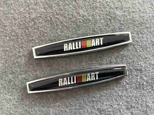 三菱 RALLI ART 車用デカール カーステッカー プレート エンブレム フェンダーバッジ シール 傷を隠す 2枚セット　119番