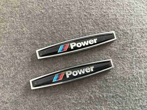 BMW ///Power 車用デカール カーステッカー プレート エンブレム フェンダーバッジ シール 傷を隠す 2枚セット　122番