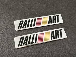 三菱 RALLI ART★12*2.6CM★カーステッカー エンブレム プレート アルミ製 フェンダーバッジ シール 傷を隠す 2枚セット 556番