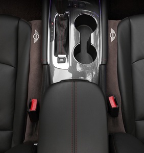 ミニ BMW MINI シートコンソール サイドクッション 車用 隙間クッション 小物落下防止 スエード素材 2本セット ブラウン