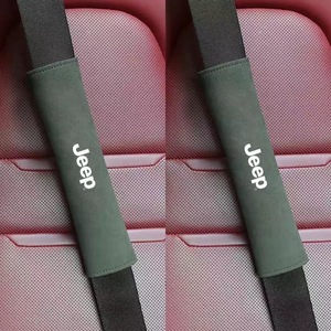  Jeep JEEP seat belt pad seat belt cover 2 point set suede seat belt cushion shoulder pad green 