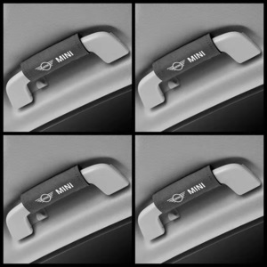 ミニ BMW MINI ルーフハンドル保護カバー 車グリップカバー ルーフハンドル装飾 取っ手カバー キズ防止 4個セット グレー