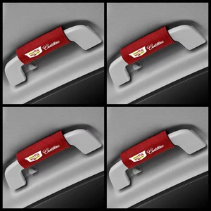 キャデラック Cadillac ルーフハンドル保護カバー 車グリップカバー ルーフハンドル装飾 取っ手カバー キズ防止 4個セット レッド
