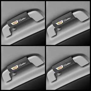 キャデラック Cadillac ルーフハンドル保護カバー 車グリップカバー ルーフハンドル装飾 取っ手カバー キズ防止 4個セット グレー
