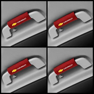 シボレー CHEVROLET ルーフハンドル保護カバー 車グリップカバー ルーフハンドル装飾 取っ手カバー キズ防止 4個セット レッド
