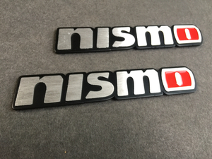 日産 nismo シルバー カーステッカー 外装パーツ エンブレム 車体サイドスカート シール スクラッチを隠す 2枚セット ◆16*2.8CM◆