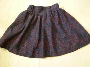 natural couture/ Nice Claup! floral print pattern soft flared skirt / knees height!320