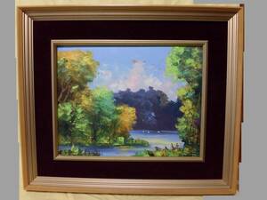 Art hand Auction Nr. 6 Ölgemälde Lake Nojiri, ohne Vorzeichen, gerahmt, Malerei, Ölgemälde, Natur, Landschaftsmalerei