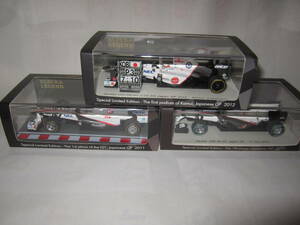 即決 スパーク スズカ・レジェンド箱 1/43 ザウバー C29～31 フェラーリ 2010～2012年日本GP 小林可夢偉 3台セット