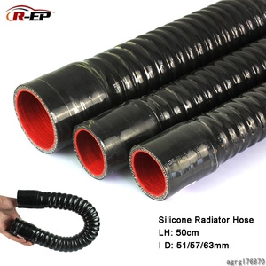  silicon radiator hose * intercooler pipe turbo tube length 50cm strut all 3 size 51*57*63mm black 