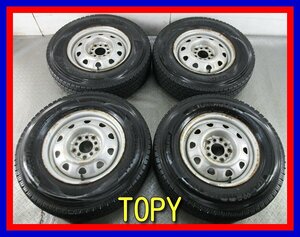 ■中古タイヤホイール■　TOPY スチールホイール 1４インチ 5J +40 10H 100 114.3 YOKOHAMA IG91 185/80R14 ST 冬 激安 送料無料 J712