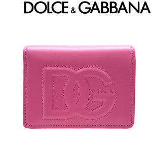 DOLCE&GABBANA Dolce & Gabbana brand long wallet lady's leather folding in half pink BI1211-AG081-80441