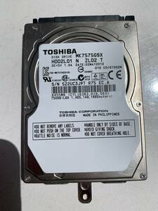 東芝 2.5インチHDD MK7575GSX 750GB SATA