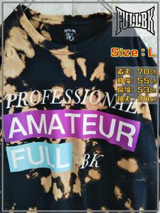 【1点物】タイダイ加工 FULL-BK フルビーケー Tシャツ　3118