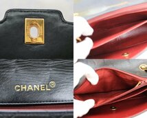 シール あり 1円 CHANEL シャネル マトラッセ ダイアナフラップ シングルフラップ チェーン ショルダーバッグ 25 ゴールド金具 C122_画像10