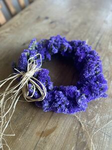  hand made sea lavender lease eucalyptus dry flower interior botanikaru purple purple 