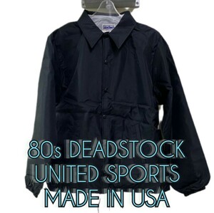 【80,90s DEADSTOCK】UNITED SPORTS コーチジャケット MADE IN USA アメリカ製 サイズM 長瀬智也 スケーター バイカー コーチジャケット