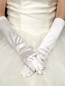  free size prompt decision .... satin gloves wedding formal new goods white CP free shipping domestic sending # [8003-1-0E