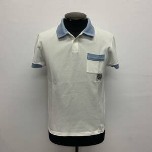 中古美品 Dior HOMME ディオールオム スモールポロシャツ 鹿の子ポロシャツ クレリックポロシャツ