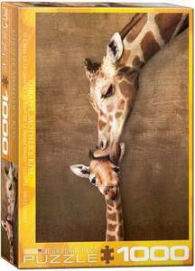 EU6000-0301 1000ピース ジグソーパズル 米国輸入 Giraffe Mother's Kiss