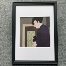 ■和田誠 『映画 マルタの鷹』A4サイズ 額入り 貴重イラスト 印刷物 ポスター風デザイン 額装品 アートフレーム インテリア_画像1