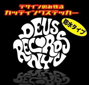 ◇送料無料◇DEUS RECORD NYC 防水ステッカー Type-A ◇ 横11cm×縦10cm ◇デウス レコード エクス マキナ Deus Ex Machina【No.286】